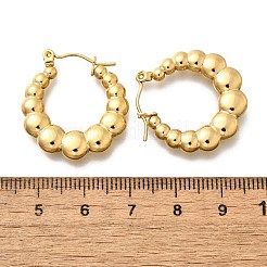 Pendientes de aro de acero inoxidable 304 para mujer&nbsp;EJEW-L296-061G