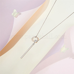 Colliers à pendentif en argent sterling plaqué rhodium 925&nbsp;JN934A