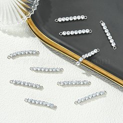 Verbindungsanhänger mit durchsichtigem Zirkonia-Pavé aus Messing&nbsp;XGRQ3P964-643P