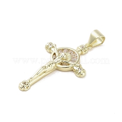 Vrais pendentifs en laiton plaqué 18k or véritable micro pavé zircone cubique&nbsp;KK-A209-08G-02
