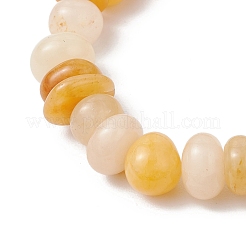 Bracelets extensibles en perles de jade topaze naturelle pour unisexe&nbsp;BJEW-JB12068-02