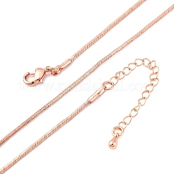 Colliers en laiton avec chaînes serpent pour femmes&nbsp;NJEW-D302-14RG
