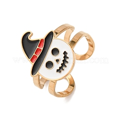 Manschettenringe aus 304er Edelstahl mit Emaille für Damen&nbsp;RJEW-Z116-01G-05
