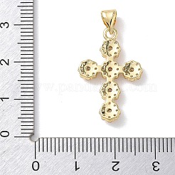 Pendentifs avec zircon cubiques à micro-pavés en laiton&nbsp;KK-L268-015G-A01