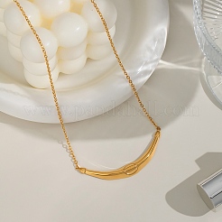 Collares colgantes de cuerno de ganado de acero inoxidable 304&nbsp;NJEW-C101-02G