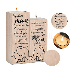 Portacandele in legno&nbsp;AJEW-WH0268-001