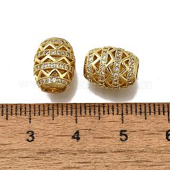 Perle di zirconi cubici trasparenti in micro pavè di ottone&nbsp;ZIRC-I070-049G