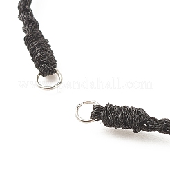 Geflochtenes Armband aus Polyesterkordel&nbsp;AJEW-JB01125-01