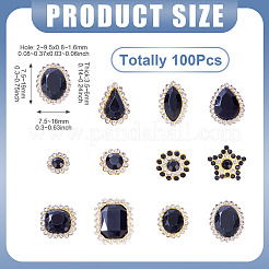 100 pz. di strass da cucire a forma di goccia/cuore/stella&nbsp;FIND-TA0006-69A