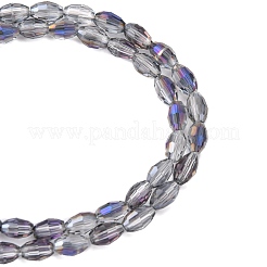 FilI di perline in vetro placcato&nbsp;X-EGLA-J013-4x6mm-H04
