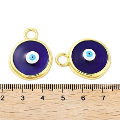 Emaille-Anhänger aus Messing mit Gestellbeschichtung&nbsp;KK-A205-07G-02