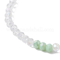 Braccialetti elastici in perline di vetro galvanizzato per donna&nbsp;BJEW-JB11397-02