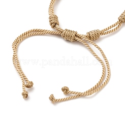 Fabbricazione di braccialetto intrecciato regolabile in cordoncino di nylon&nbsp;AJEW-JB00758-01