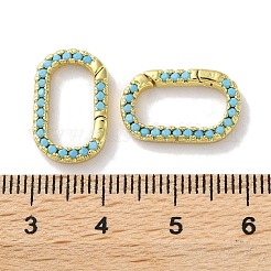 Fermoirs en laiton plaqué micro pavé de zircone cubique&nbsp;X-KK-Z039-06A-G