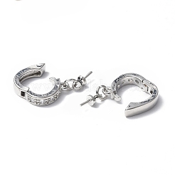 Messing Micro Pave klare Zirkonia Twister Verschlüsse&nbsp;KK-P223-39P