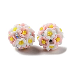Perline di fiori di strass in argilla polimerica luminosa&nbsp;RESI-C048-01D