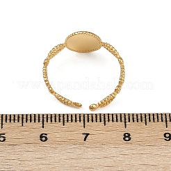 Anelli ovali in acciaio inossidabile 304 smaltati per donna&nbsp;RJEW-G355-01G