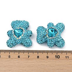 Handgemachte Fimo-Perlen Strass&nbsp;CLAY-NH0001-12D