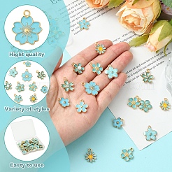 40pcs 10 styles de pendentifs en émail en alliage&nbsp;ENAM-FS0002-32