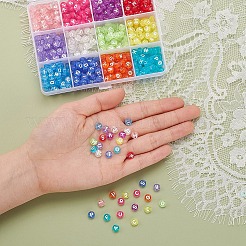 600pcs 12 Farben transparente Acrylperlen&nbsp;TACR-YW0001-34