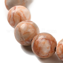 Braccialetti rotondi con perline intrecciate in pietra naturale da 12.5 mm per donna uomo&nbsp;BJEW-C060-01C