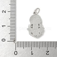 Pendentifs religieux en coquillage blanc naturel pavé de laiton&nbsp;KK-S522-23P-C