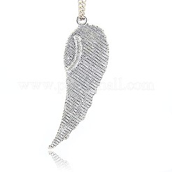 Antikes Silber überzogene Legierung Flügel große Anhänger&nbsp;LS-ALRI-N019-05