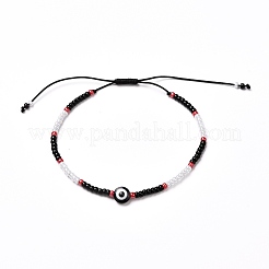 Bracelets réglables en perles de rocaille rondes en verre&nbsp;BJEW-JB06644