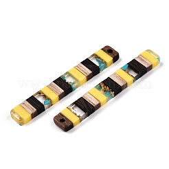 Grands pendentifs en résine translucide et bois de noyer&nbsp;RESI-TAC0017-47-A05-1