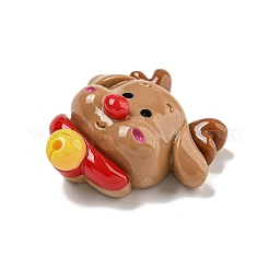 Deko-Cabochons aus undurchsichtigem Harz mit Weihnachtsmotiv&nbsp;LS-CRES-B022-05A