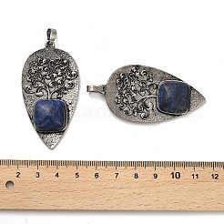 Natürliche Lapislazuli quadratische große Anhänger&nbsp;G-F763-07AS-06