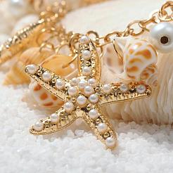 Trendige Shell Bib Beach Halsketten&nbsp;NJEW-PH0001-01