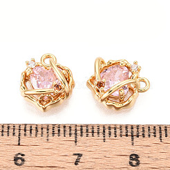 Pendentifs en laiton zircon cubique pavé&nbsp;KK-T074-106G
