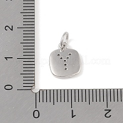 Placage de crémaillère en laiton micro pavé breloques en zircone cubique claire&nbsp;KK-E110-14P-Y