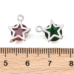 Pendentifs de verre en laiton&nbsp;GL-CBABDD8-15P