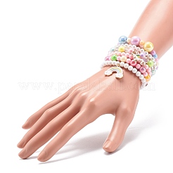 Set di braccialetti elasticizzati con perline acriliche da 6 pz&nbsp;BJEW-JB08728