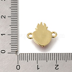 Messing Emaille Heiliges Herz von Jesus Verbinder Verbinder Charms&nbsp;KK-M101-06G