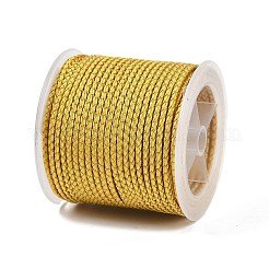 Cordon tressé en polyester de 11 m avec âme en coton et fil métallique&nbsp;OCOR-Z006-01-33