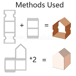 Stanzschablonen aus Kohlenstoffstahl mit Hausmotiv&nbsp;DIY-WH0309-3840