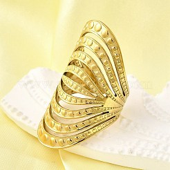 Verstellbare Manschettenringe aus 304 Edelstahl für Damen&nbsp;LS-RJEW-B123-01G-03