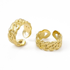 Anello polsino in acciaio inossidabile 304 placcato ionico (ip) per donna&nbsp;RJEW-C060-21G