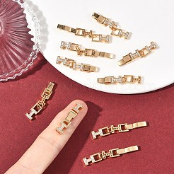 Chiusure pieghevoli in ottone Shegrace con micro pavé di zirconi cubici trasparenti&nbsp;XGRQ5K256-843G