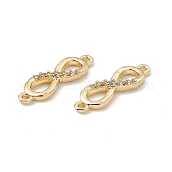 Ciondoli connettore in ottone con micro pavé di zirconi chiari&nbsp;KK-E068-VB388