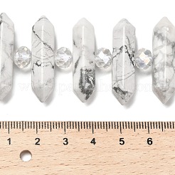 Natürliche Howlith-Perlenstränge mit doppeltem Ende&nbsp;G-H069-B12-01