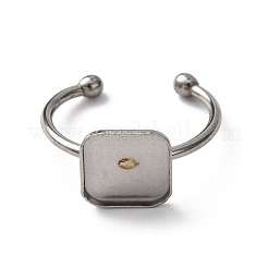 Componenti per anello polsino aperto in acciaio inossidabile 304&nbsp;STAS-S134-01P-E01