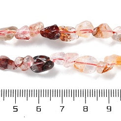 Natürliche Stränge aus hämatoidem Quarz / eisenhaltigen Quarzperlen&nbsp;G-P497-01C-01