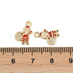 Adornos de latón micropavé de circonia cúbica&nbsp;KK-Z129-01G-04