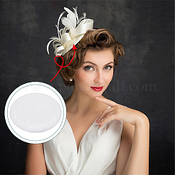 Mini-Hut-Fascinator-Basis aus Leinenstoff&nbsp;AJEW-WH0472-72B