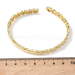 Braccialetti a polsino in ottone a forma di cuore per donna&nbsp;BJEW-C144-01B-G