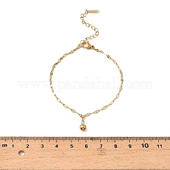 Charm-Armbänder aus runden Perlen aus Edelstahl 304&nbsp;BJEW-G748-01G